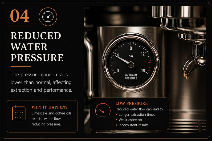 Start espresso machine cleaning cycle