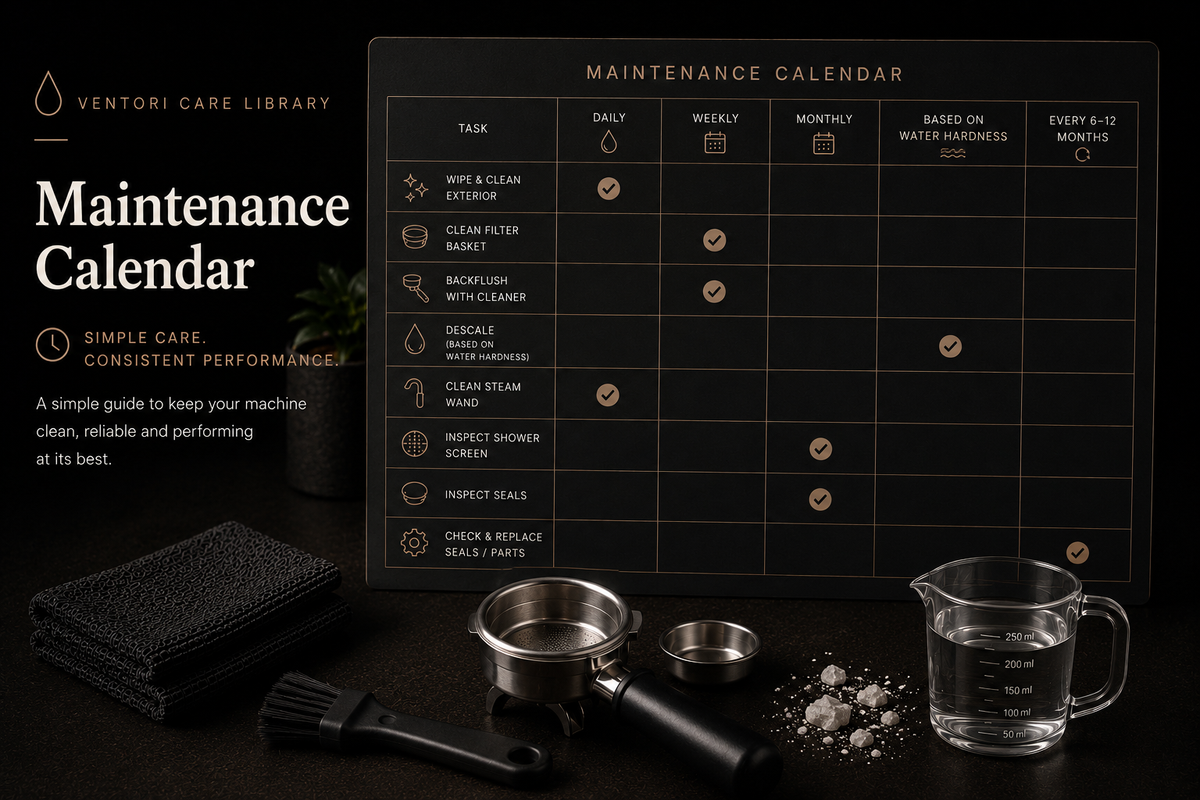 Run coffee machine descale programme