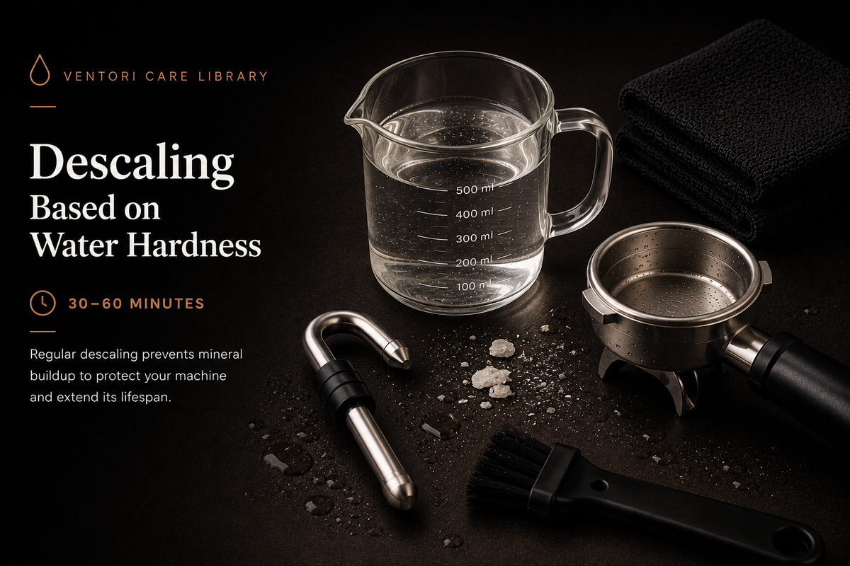 Prepare coffee machine descaling solution