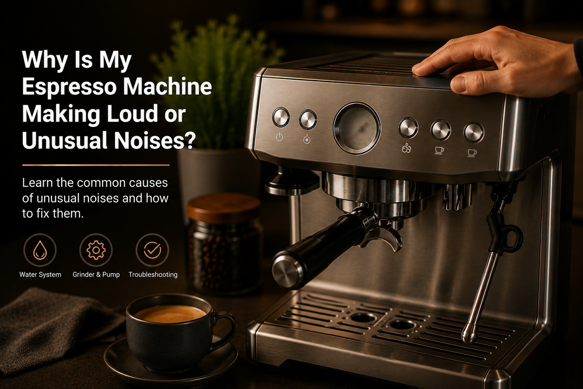 Coffee machine vibration and removable parts